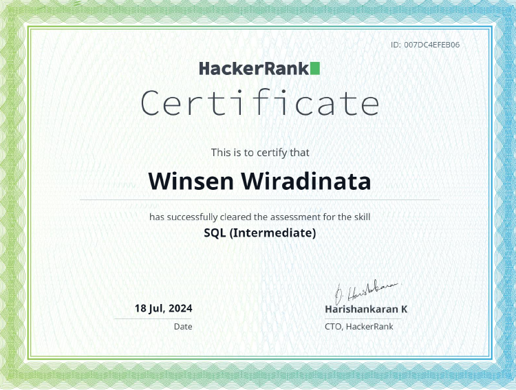 Certificate